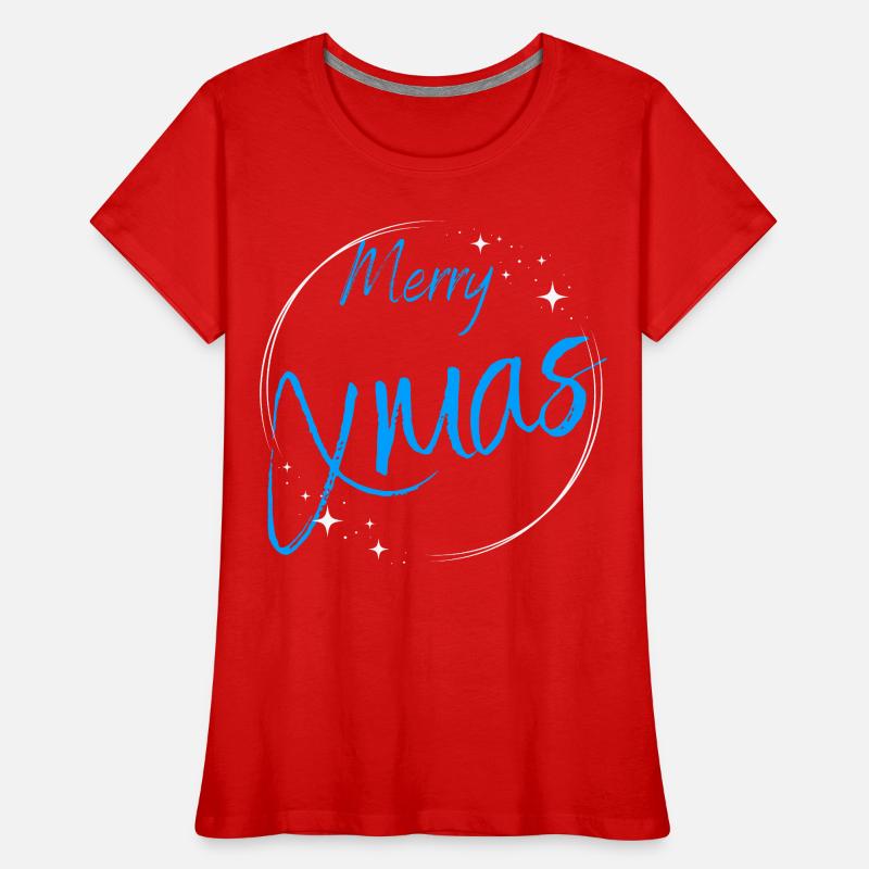 Joyeux Noël Script Circle T-shirt bio Premium Femme