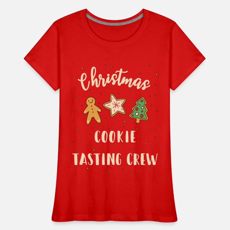 Équipe de dégustation de biscuits de Noël T-shirt bio Premium Femme