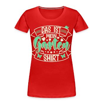 Garten Schrebergarten - Frauen Premium Bio T-Shirt - Rot - Vorne - Mia (176cm)
