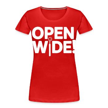Équipe clinique de la vie professionnelle dentaire - T-shirt bio Premium Femme - rouge - Devant - Mia (176cm)