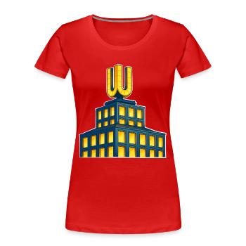 Dortmund U - Frauen Premium Bio T-Shirt - Rot - Vorne - Mia (176cm)