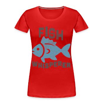 fish whisperer - Frauen Premium Bio T-Shirt - Rot - Vorne - Mia (176cm)