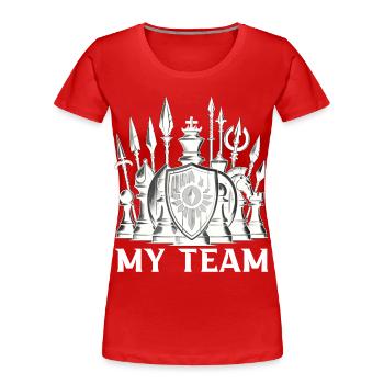 Chess - Frauen Premium Bio T-Shirt - Rot - Vorne - Mia (176cm)