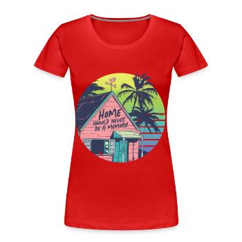 Menschlichkeit Equality - Frauen Premium Bio T-Shirt - Rot - Vorne - Mia (176cm)