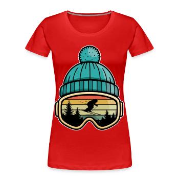 Apres Ski Party Crew Snow Skiing Ski - Women's Premium Organic T-Shirt - red - Front - Mia (176cm)