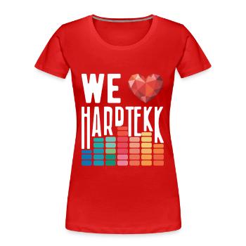 We Love Hardtekk Tekke East Germany - Women's Premium Organic T-Shirt - red - Front - Mia (176cm)