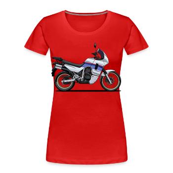 Abenteuer-Fahrrad - Frauen Premium Bio T-Shirt - Rot - Vorne - Mia (176cm)