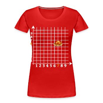 Roast Coordinates Six Seven Meme - Women's Premium Organic T-Shirt - red - Front - Mia (176cm)