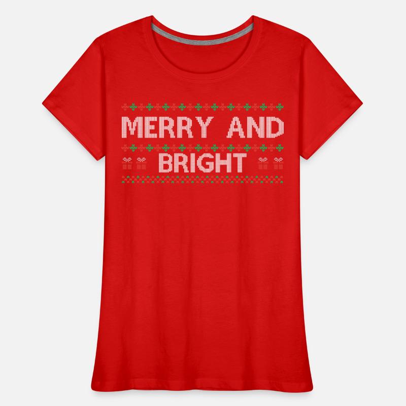 Moche Pull De Noël idée Cadeau Moche Noël T-shirt bio Premium Femme