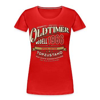 Oldtimer Modell 1966 | Geburtstag Geschenk - Frauen Premium Bio T-Shirt - Rot - Vorne - Mia (176cm)