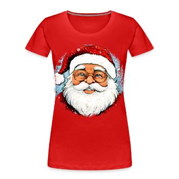 Weihnachten Weihnachtsmänner - Frauen Premium Bio T-Shirt - Rot - Vorne - Mia (176cm)