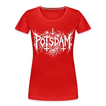 Lieblingsstadt Potsdam Black Metal Art - Frauen Premium Bio T-Shirt - Rot - Vorne - Mia (176cm)