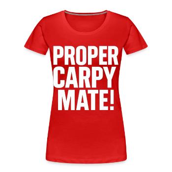 Un vrai dicton, un pote de carpe - T-shirt bio Premium Femme - rouge - Devant - Mia (176cm)