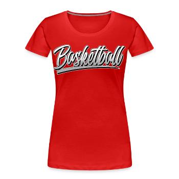Basketball - Women's Premium Organic T-Shirt - red - Front - Mia (176cm)