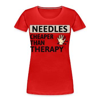 Licensed TCM Practitioner Expert Cost-Effective  - Women's Premium Organic T-Shirt - red - Front - Mia (176cm)