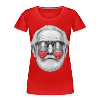 GRANDPA CYBER – Geek & Science-Fiction - Frauen Premium Bio T-Shirt - Rot - Vorne - Mia (176cm)