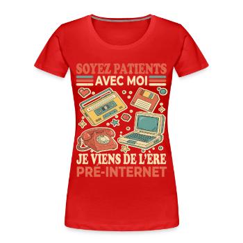 The humorous gift for old people - Women's Premium Organic T-Shirt - red - Front - Mia (176cm)