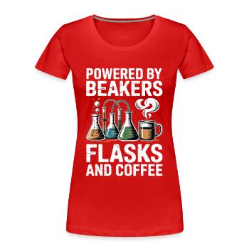Alchemist Verstand Ingenieur Herz Chemie Motif - Frauen Premium Bio T-Shirt - Rot - Vorne - Mia (176cm)