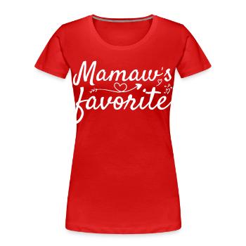 La pièce préférée de Grandma Mamaw - T-shirt bio Premium Femme - rouge - Devant - Mia (176cm)