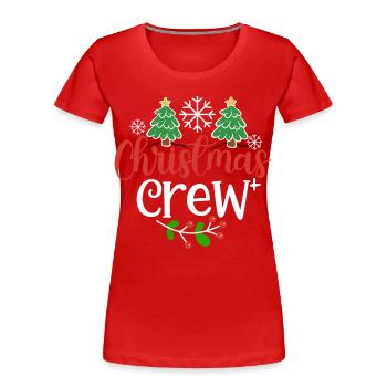 Équipage de Noël - T-shirt bio Premium Femme - rouge - Devant - Mia (176cm)