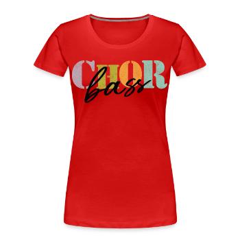 Choir Bass - Women's Premium Organic T-Shirt - red - Front - Mia (176cm)