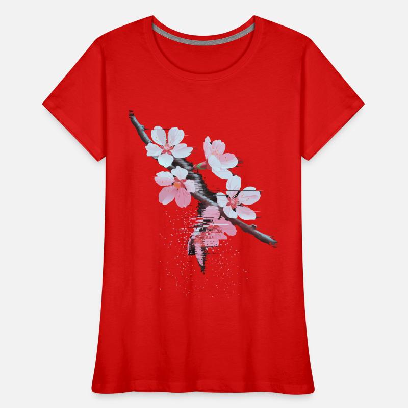 Succursale d’art bug de Cherry Blossoms T-shirt bio Premium Femme