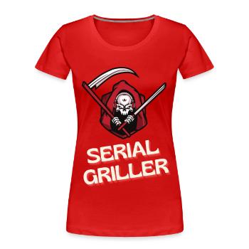 Seriengriller - Frauen Premium Bio T-Shirt - Rot - Vorne - Mia (176cm)