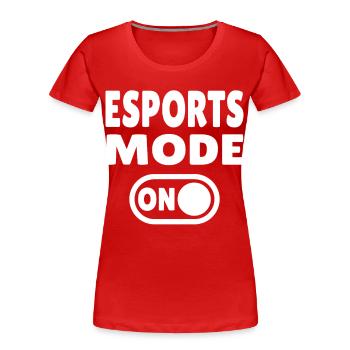 Esports Mode ON – Gaming - Frauen Premium Bio T-Shirt - Rot - Vorne - Mia (176cm)
