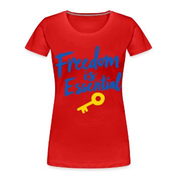 La liberté est essentiellement la clé de la liberté - T-shirt bio Premium Femme - rouge - Devant - Mia (176cm)