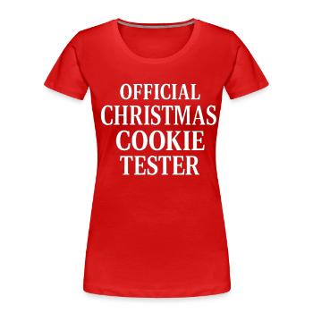 Official Christmas Cookie Tester - Frauen Premium Bio T-Shirt - Rot - Vorne - Mia (176cm)