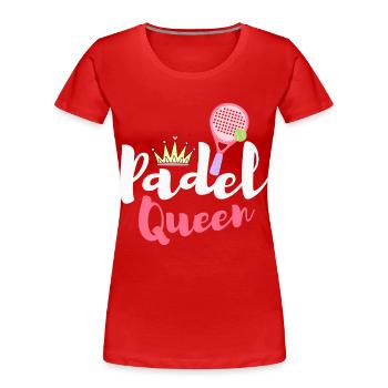 Frauen Padel Queen Padel Spielerin Tennis Padelspielerin - Frauen Premium Bio T-Shirt - Rot - Vorne - Mia (176cm)
