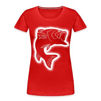 Pêche, pêcheurs, pêcheurs, garçons, pêcheurs - T-shirt bio Premium Femme - rouge - Devant - Mia (176cm)