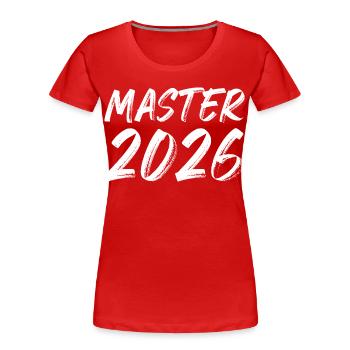 Master 2026 - T-shirt bio Premium Femme - rouge - Devant - Mia (176cm)