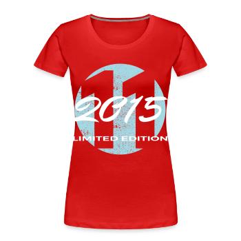 Cadeau garçons et filles pour le 11e anniversaire 2015 - T-shirt bio Premium Femme - rouge - Devant - Mia (176cm)