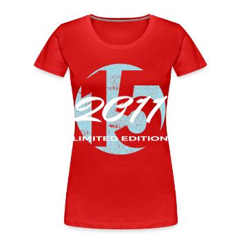 15. Geburtstag 2011 Jungen und Mädchen Geschenk - Frauen Premium Bio T-Shirt - Rot - Vorne - Mia (176cm)