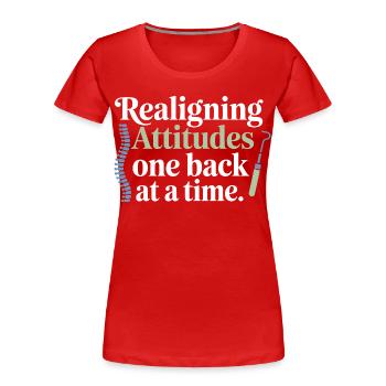Lizenzierter DC-Experte für klinische Wirbelsäulenausrichtung - Frauen Premium Bio T-Shirt - Rot - Vorne - Mia (176cm)