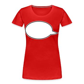 Speech Bubbles Comic Links - Women's Premium Organic T-Shirt - red - Front - Mia (176cm)
