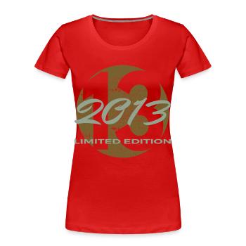 13th Birthday 2013 Boys and Girls Gift - Women's Premium Organic T-Shirt - red - Front - Mia (176cm)