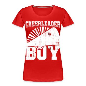 Cheerleader Boy - Frauen Premium Bio T-Shirt - Rot - Vorne - Mia (176cm)