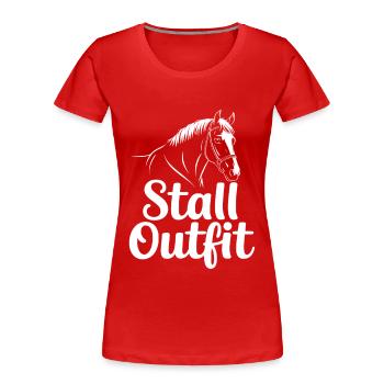 Stable Outfit Rider - Women's Premium Organic T-Shirt - red - Front - Mia (176cm)