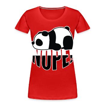 Panda Non - T-shirt bio Premium Femme - rouge - Devant - Mia (176cm)