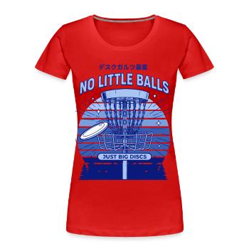 Disc Golf Pas de petites balles, juste de gros paniers à disques - T-shirt bio Premium Femme - rouge - Devant - Mia (176cm)
