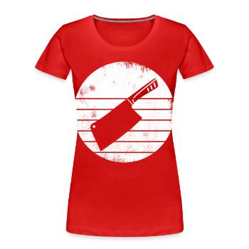 Cleaver - T-shirt bio Premium Femme - rouge - Devant - Mia (176cm)