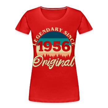 1956 Vintage Retro Original Birthday Gift - Women's Premium Organic T-Shirt - red - Front - Mia (176cm)