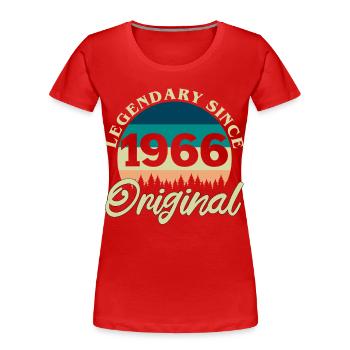 1966 Vintage Retro Original Birthday Gift - Women's Premium Organic T-Shirt - red - Front - Mia (176cm)