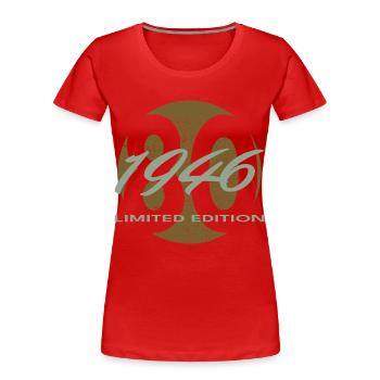 80th Birthday 1946 Gift for Men and Women - Women's Premium Organic T-Shirt - red - Front - Mia (176cm)