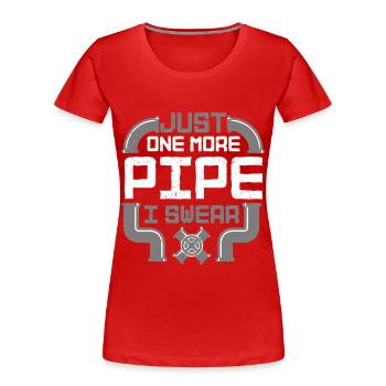 Pipe Layer Pipeline Builder - Women's Premium Organic T-Shirt - red - Front - Mia (176cm)