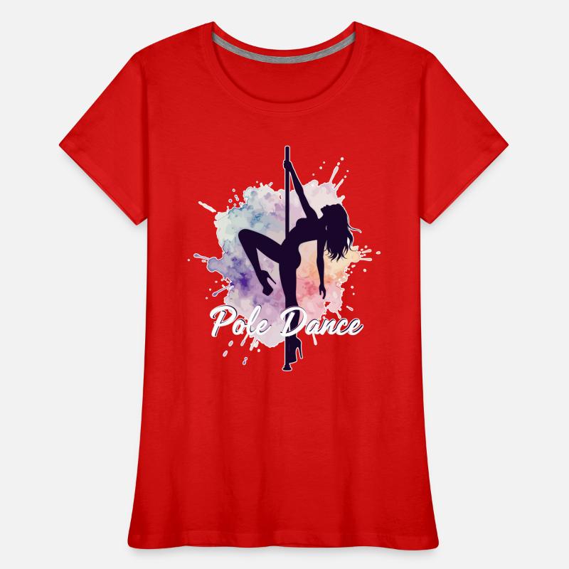Pole Dance Poledancerinnen Aquarell stark Geschenk Frauen Premium Bio T-Shirt