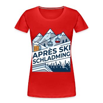 Schladming Après Ski Instructor Party - Women's Premium Organic T-Shirt - red - Front - Mia (176cm)
