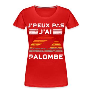 I can't I have Palombe retro bow - Women's Premium Organic T-Shirt - red - Front - Mia (176cm)
